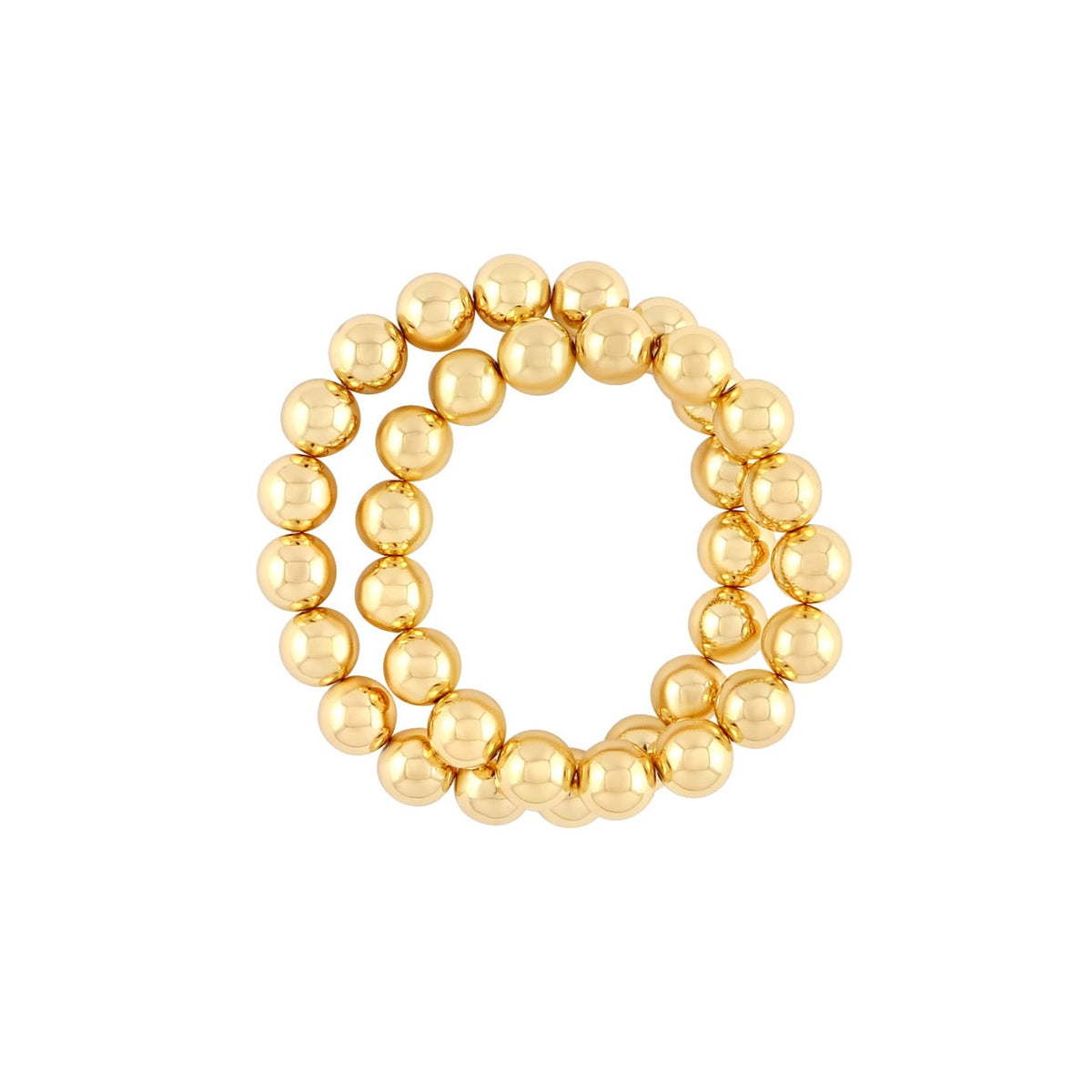 Gold Bead Bracelet 10mm