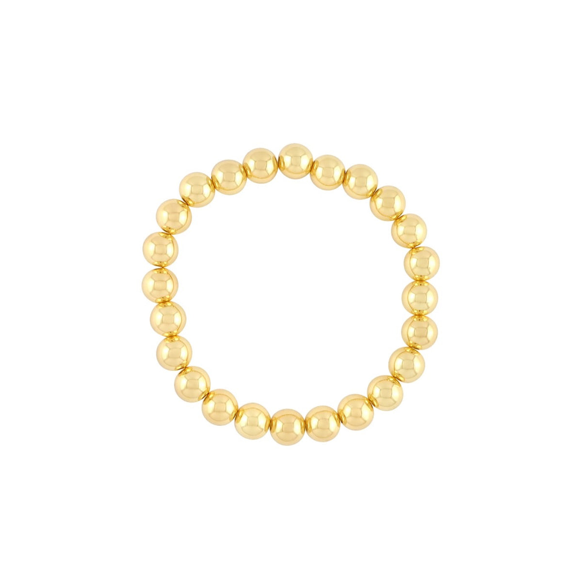 Gold Bead Bracelet 8mm