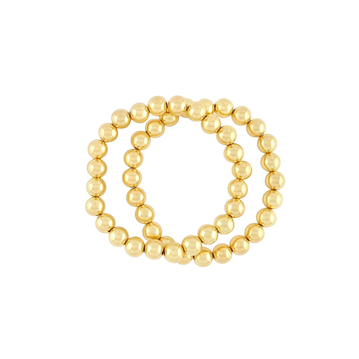 Gold Bead Bracelet 8mm